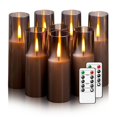 thumbnail image 1 of Velas sin llama MUMCHASI con mando a distancia, paquete de 8, color gris, 1 of 6