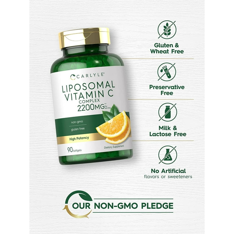 xcel lipo c Carlyle, Liposomal Vitamin C Complex, 2200mg, 90 Softgels