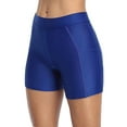 thumbnail image 1 of Shorts de Planche Longs pour Femmes avec Poches, Bas de Maillot de Bain Unis, Trunks, 1 of 6