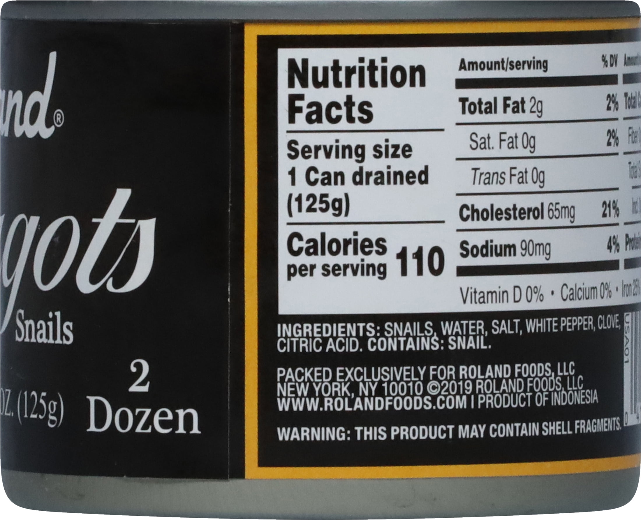 (6 pack) Roland Canned Escargot Snails, Allergens Not Contained, 7.75 oz