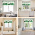thumbnail image 5 of Green Clovers Eucalyptus Leaf St. Patrick's Day Valances for Windows,Kitchen Valance Rod Pocket Short Curtain, Watercolor Shamrock Valance Curtain Window Valances for Bedroom Living Room 60x18in, 5 of 9