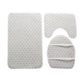 thumbnail image 4 of Coofit 3PCS Bath Rug Set Fashion Water Absorbent Decorative Toilet Rug Toilet Lid Cover, 4 of 4