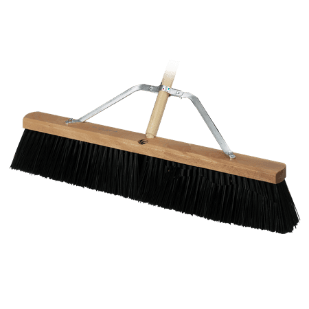 Concrete Broom - Bon 12-300 Heavy Duty Concrete Street Broom - 24 inch with 5 foot Wooden Handle