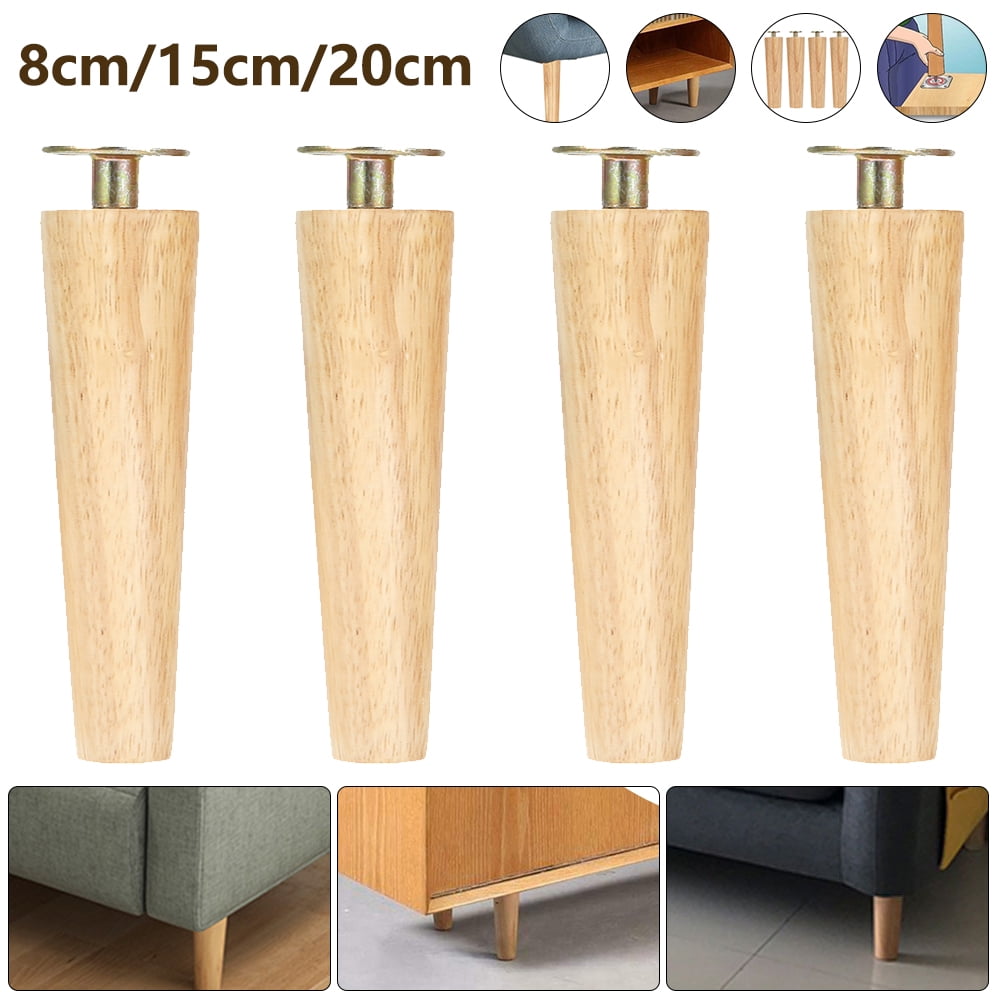 4 x Turquoise Wood Feet FURNITURE FEET SOFA FEET Accessories L8 to 45cm Angle or straight 