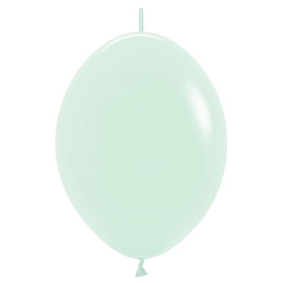 12 inch Sempertex Link-O-Loon Pastel Matte Green Latex Balloons (50 Pack) - Party Supplies Decorations