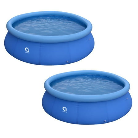 JLeisure 12 Ft x 30 In Prompt Set Inflatable Kids Swimming Pool (2 Pack)