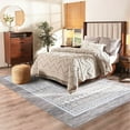 thumbnail image 6 of Jamfeel Boho Area Rugs for Living Room Low Pile Vintage Printed Carpet Washable Rug for Kitchen Bedroom Dining Room 6'x9' Gray and Blue, 6 of 7