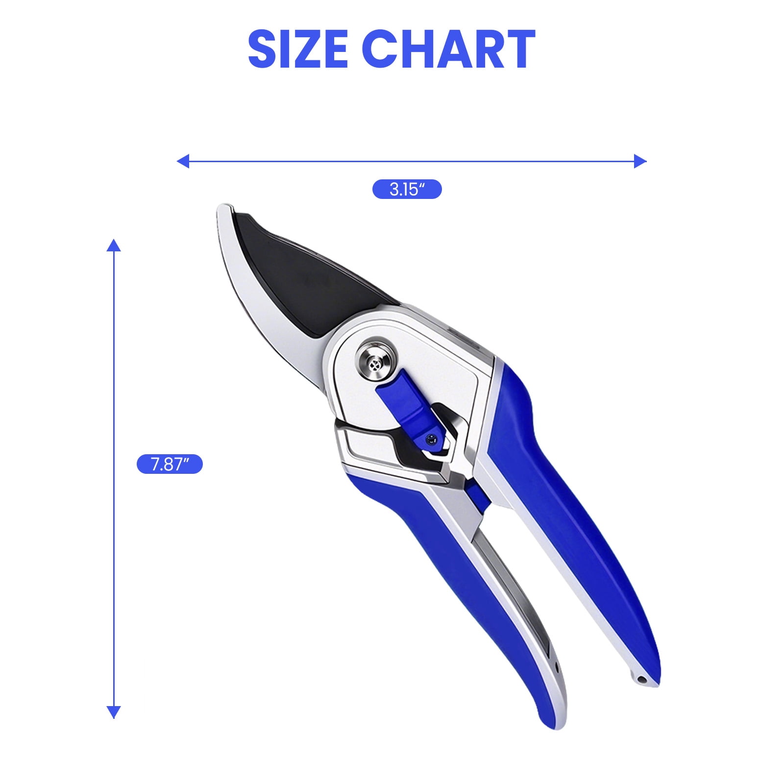 2 Pack Pruning Shears for Gardening,8 Inch Bypass & Anvil Pruners, Heavy Duty Garden Scissors with Comfort Grip,Professional Hand Pruners Gardening Tools, Perfect for Maintaining Plant