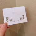 thumbnail image 2 of 6pcs/set Korean Fashion Vintage Silver Color Hoop Earrings For Women Egirl Trendy Grunge Aesthetic Jewelry Y2K Accessories, 2 of 8