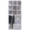 thumbnail image 1 of XYCCA Glasses Repair Kit, Glasses Repair Tool Mini Mixed Glasses Screws with Tweezers Watch Tiny Screws Screwdriver Assorted Kit(Upgrade Silver Screw)-4125, 1 of 5