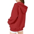 thumbnail image 4 of Coerni Girls' Oversized Full Zip Hoodie Sweatshirt Long Sleeve Hooded Y2K Fall Winter Outerwear Teen Preppy Trendy Jacket Coat, 4 of 6