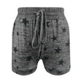 thumbnail image 3 of Womens Summer Shorts Casual Star Stripes Printed Drawstring Shorts Pocket Ladies Loose Summer Sports Shorts, 3 of 4