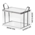 thumbnail image 3 of yulier Thick Plastic Clear Storage Bags, Foldable Waterproof PVC Storage Organizer Bin with Zippers Handles for Clothes Toys Moving, Stackable Storage Containers for Home Dorm, 15"x9.5"x12.6", 3 of 8