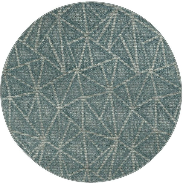 Indoor Outdoor custom size area rugs made in USA pattern Geometrical