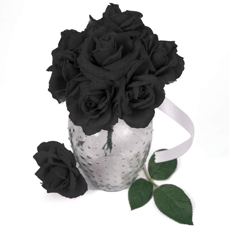 Real Black Silk Flowers China Silk Black Flowers China Silk Black