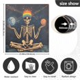 thumbnail image 5 of Yayeee Magnetic Dishwasher Cover for The Front Decoration Home Kitchen Machine Sticker Protector, Skeleton with Rainbow, 5 of 6