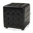 thumbnail image 2 of Baxton Studio Siskal Black Modern Cube Ottoman (Set of 2), 2 of 5