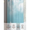 thumbnail image 6 of Ocean Beach Sheer Curtains 2 Panels Set Summer Beach Chairs Blue Sky Sea Cloud Sheer Window Curtains Light Filtering Rod Pocket Voile Drapes for Bedroom Living Room 52"x45", 6 of 9