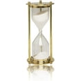 thumbnail image 3 of 5-6 Minute Hourglass Sand Timer Clock With Sparkling White Sand 6" Brass Vintage Antique Style Nautical Collectors Gift Decorative Souvenir Unique Creative Gifts For Home Office Study Desk, 3 of 5