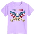 thumbnail image 5 of mgoYE Girls Boy's 250 Years America Anniversary 250th Independence Day Vintage O-Neck T-Shirt Navy 250th Anniversary Gifts Girls(Purple,13-14Years), 5 of 5