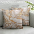 thumbnail image 3 of Creowell  White Gray Marble Throw Pillow Covers, Abstract Decorative Pillow Case with Gold Geometric Lines Modern Artistic Home Design Cushion Covers for Sofa Chair Bedroom Car, 3 of 5