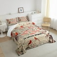thumbnail image 3 of Manfei Red Sparrows 2pcs Bedding Comforter Set,Rustic Cabin Twin Comforter Sets,Tree Branches Breathable Bedding Set,Super Cozy Vintage Room Decor,Reversible, 3 of 8