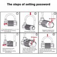 Padlock, Code Padlock, with 5 Digit Padlock, 2 Pieces Code Padlock