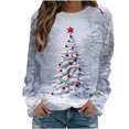 thumbnail image 2 of ‌FDGIU Women's Christmas Sweatshirt 2025 – Fleece Lined Pullover, Merry & Bright Holiday Top, 2 of 5