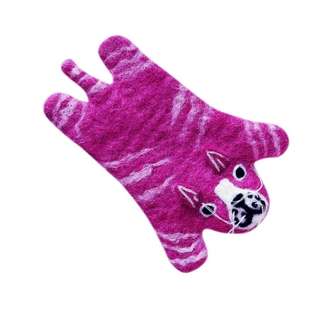 

Follure Cute Animal Wool Felts Cup Cushion Cartoon-like Desktop Decorations Placemats Heat Pads F