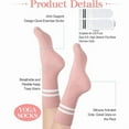 thumbnail image 7 of 6 Pairs Pilates Socks with Grips for Women Non Slip Yoga Crew Socks for Barre Ballet Dance Barefoot Workout Hospital, 7 of 7