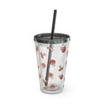 thumbnail image 4 of Mushroom Tumbler Cup with a Straw, Ice Coffee Cup with Lid and Straw 16oz, 4 of 4