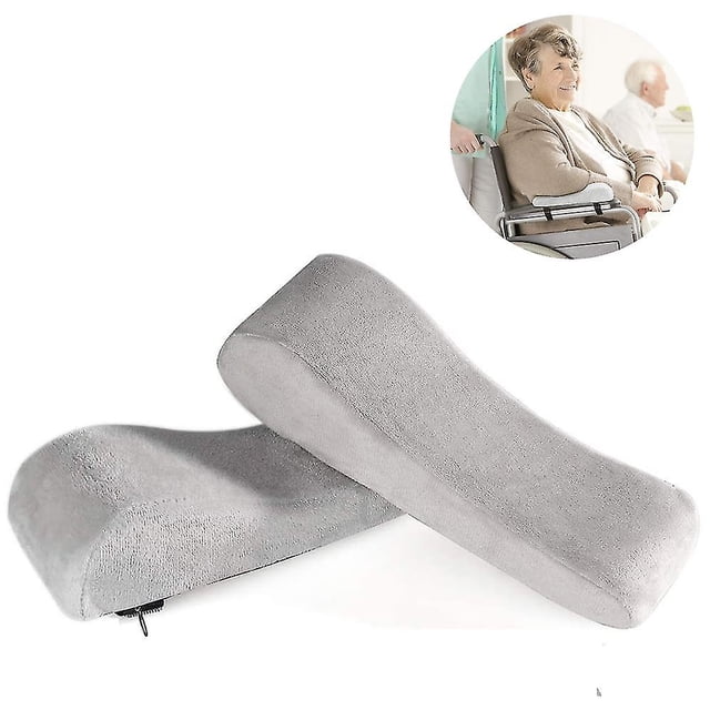 par de almohadillas para reposabrazos de silla de oficina con reposabrazos de espuma viscoelástica y reposabrazos inclinado elevado: fundas de cojines universales para alivio de reposabrazos y codos