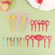 thumbnail image 2 of [seedid] 5 Unids/9pcs Cute Cartoon Christmas Fruit Fork Kids Snack Postre Picks Tookpick, 2 of 4