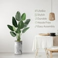 thumbnail image 3 of Artificial Tree in Gray Marble Effect Planter, Fake Bird of Paradise Silk Tree for Indoor and Outdoor Home Decoration - 58" Overall Tall (Plant Pot Plus Tree), 3 of 5