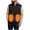 Black, variant on qafoshin Mens Heated Vest Zipper Double Control 6 Districts Warm Heated Jacket Lightweight USB-Powered Electrical Winter Coat with External Control Button