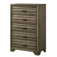 thumbnail image 3 of Loiret Light Grey Finish Wood Storage Platform King Wall Bed with Dresser, Mirror, Chest, 3 of 14