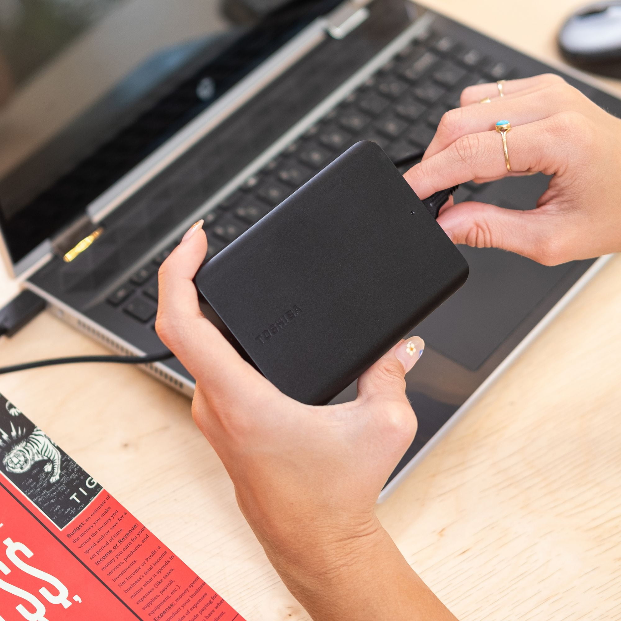 Toshiba HDTB510XK3AA 1Tb Canvio Basic Portable External Hard Drive