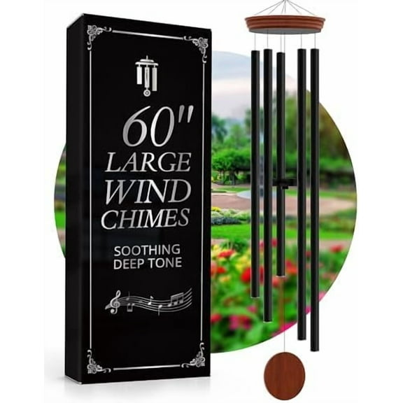 60" Extra Large Wind Chimes for Outside Deep Tone - Soothing Wind Chimes Outdoor Unique, Big Huge Long Windchimes for Outside for Outdoors