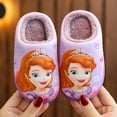 thumbnail image 1 of Pantuflas de algodón para niños de Disney Frozen antideslizantes dibujos animados cálidos invierno hogar niñas padres-niño bebé Slippers40-41-Insole 20cm Gao Jinjia LED, 1 of 2