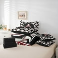thumbnail image 6 of Homewish Baseball Initial Letter Twin Bedding Sets 7-Piece, Cartoon Monogrammed A Bedding Comforter Set, Kawaii Ball Print Reversible Sheet Sets, Breathable Home Decor, 6 of 8