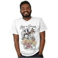 thumbnail image 4 of Life's A Gamble Skull Rose Tattoo Plus Size Crewneck Graphic Tee Shirt Brisco Brands 2X, 4 of 5