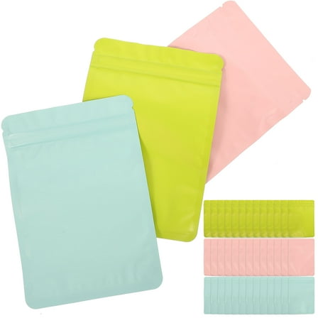 BESTYASH 150Pcs Plastic Snack Bags Resealable Assorted Color Food Storage Bag Reusable For Home Use