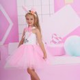 thumbnail image 5 of Toddlers Dresses Kids Girls Easter Outfit Bunny Holiday Party Tutu Dress and Rabbit Ears Headband Tails Dress Up Birthday Dress Toddler Size 7-8 Years, 5 of 6