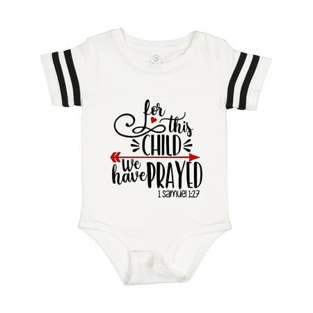 

Inktastic For This Child We Have Prayed Red Arrow and Heart Gift Baby Boy or Baby Girl Bodysuit