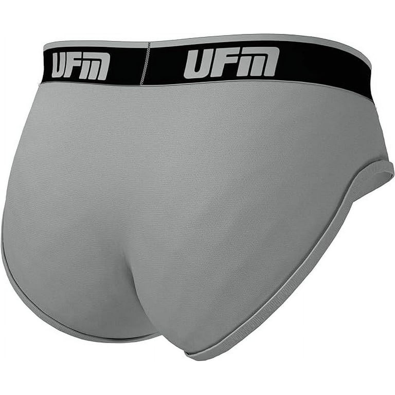 UFM Mens Polyester/Spandex 6 inch Inseam Boxer Brief Featuring UFM's  Exclusive Patented Adjustable Support Pouch, Max Support, Black, 28-30  Waist 