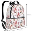 thumbnail image 4 of Lsque Gnome With Love Letter Pattern Backpack – School Travel Canvas Daypack with Ergonomic Padded Straps, Multiple Compartments & Leather Handle, 4 of 5