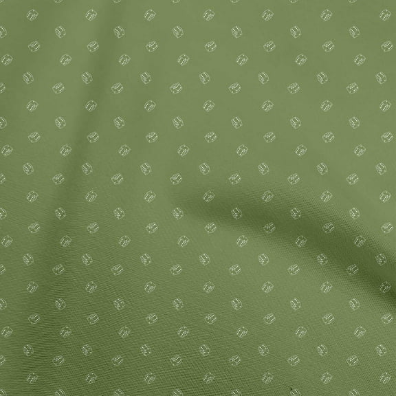 oneOone Cotton Flex Green Fabric Retro Dice Sewing Craft Projects Fabric Prints By Yard 40 Inch Wide