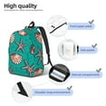 thumbnail image 5 of Balery Starfish and Shell Vintage Canvas Backpack for Men and Women - Large Capacity, Durable Travel Laptop Bag for School, Work, Hiking, and Outdoor Activities, 5 of 7