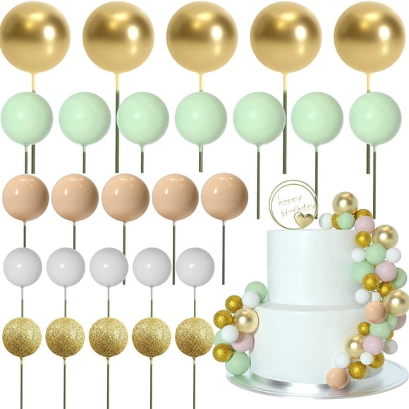 Juego de bolas de espuma para tartas HQKJGSYX Birthday Bliss, 50 unidades