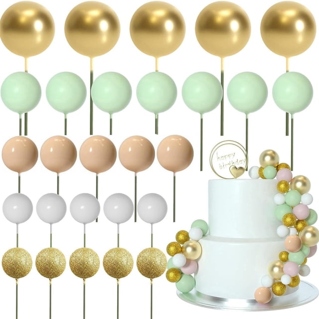 Juego de bolas de espuma para tartas HQKJGSYX Birthday Bliss, 50 unidades